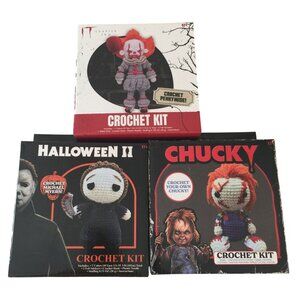 IT Halloween ll Chucky Crochet Kits Yarn Safety Eyes Crochet Hook Stuffing Needl
